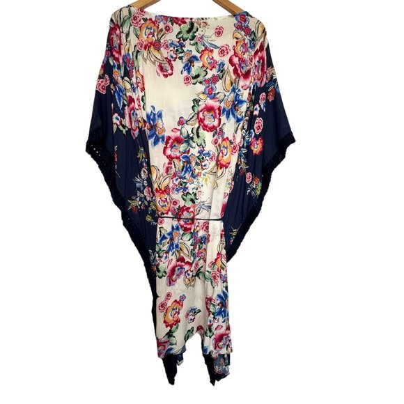 Johnny Was Maya Fringed Dress Floral Print Size Medium - Picture 2 of 7